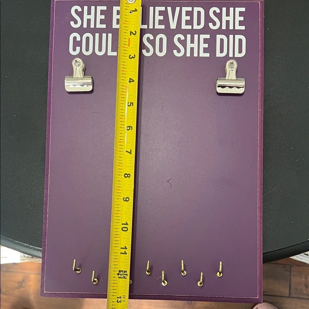 Purple Inspirational Bib & Medal Display